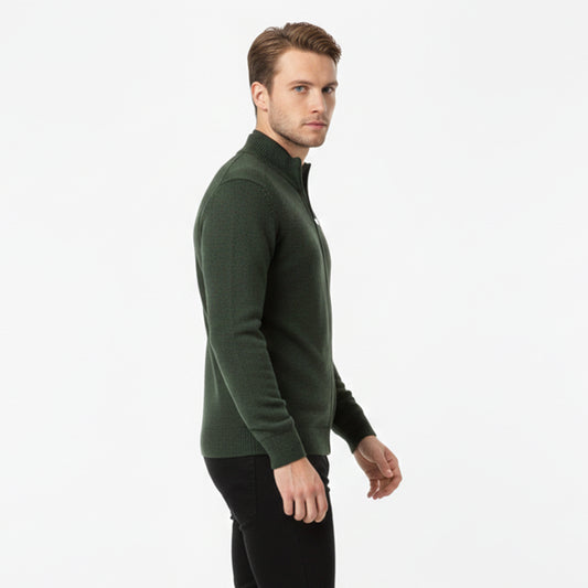 LindLeigh | Men’s Solid Zip Sweater Coat – Winter Casual Essential
