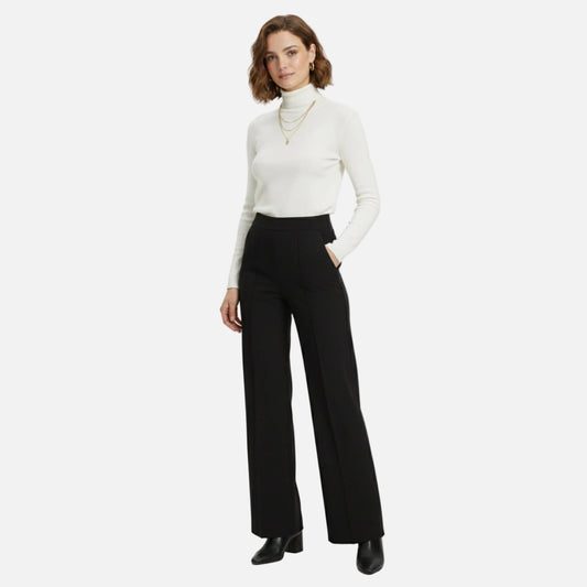 LindLeigh | Women’s High Waisted Trousers - Elegant Straight Leg Pants