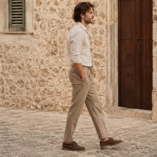 LindLeigh | Men's Premium Suede Lace Up Derby Shoes