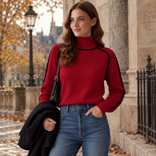 LindLeigh | Women’s Knit Pullover Turtleneck Sweater