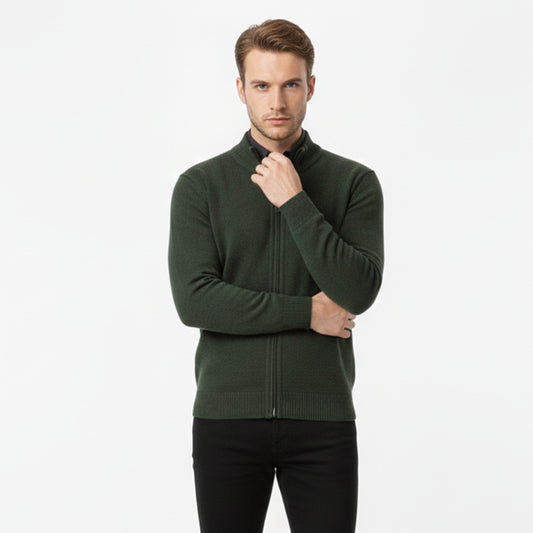 LindLeigh | Men’s Solid Zip Sweater Coat – Winter Casual Essential