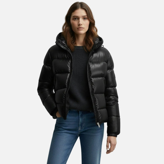 LindLeigh | Women's Quilted Hooded Winter Puffer Jacket with Zip Pockets