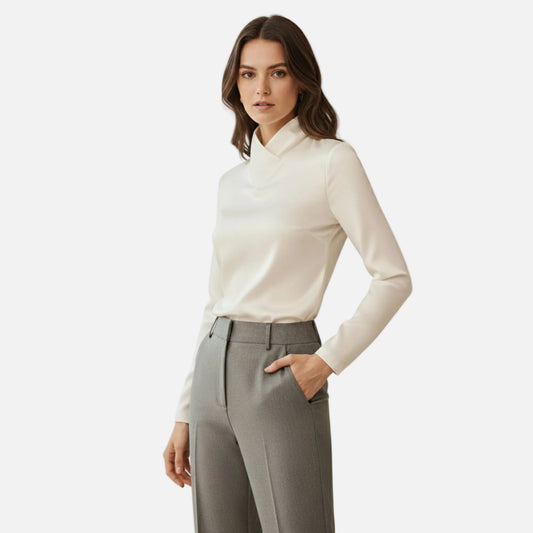 LindLeigh | Women’s Cross Collar Long Sleeve Blouse