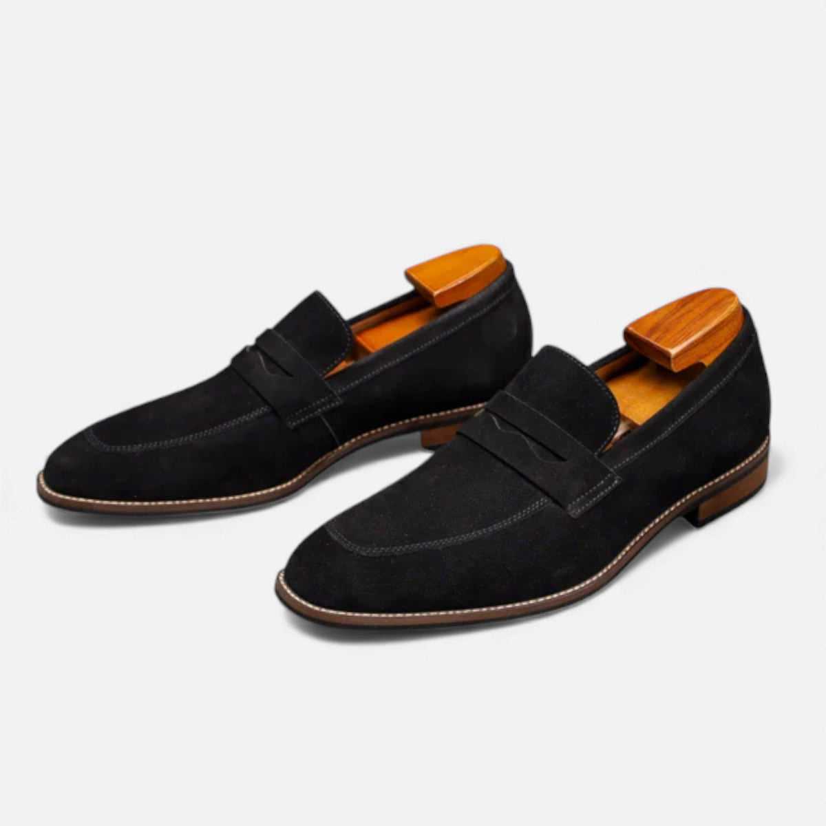 Milvaly | Elegant Black Penny Loafers for Women 2