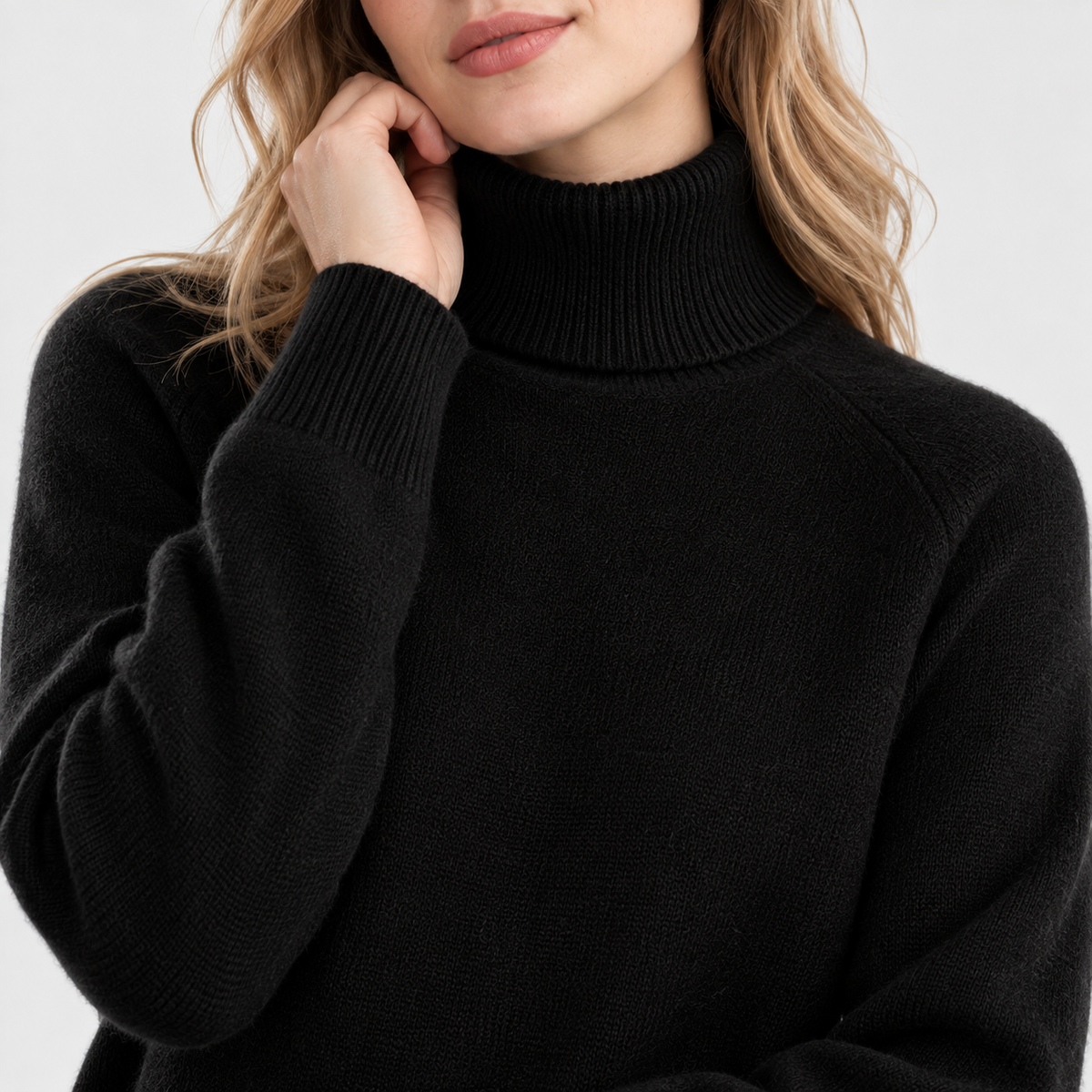 LindLeigh | Women's Turtleneck Sweater Soft Stretch Knit Long Sleeve