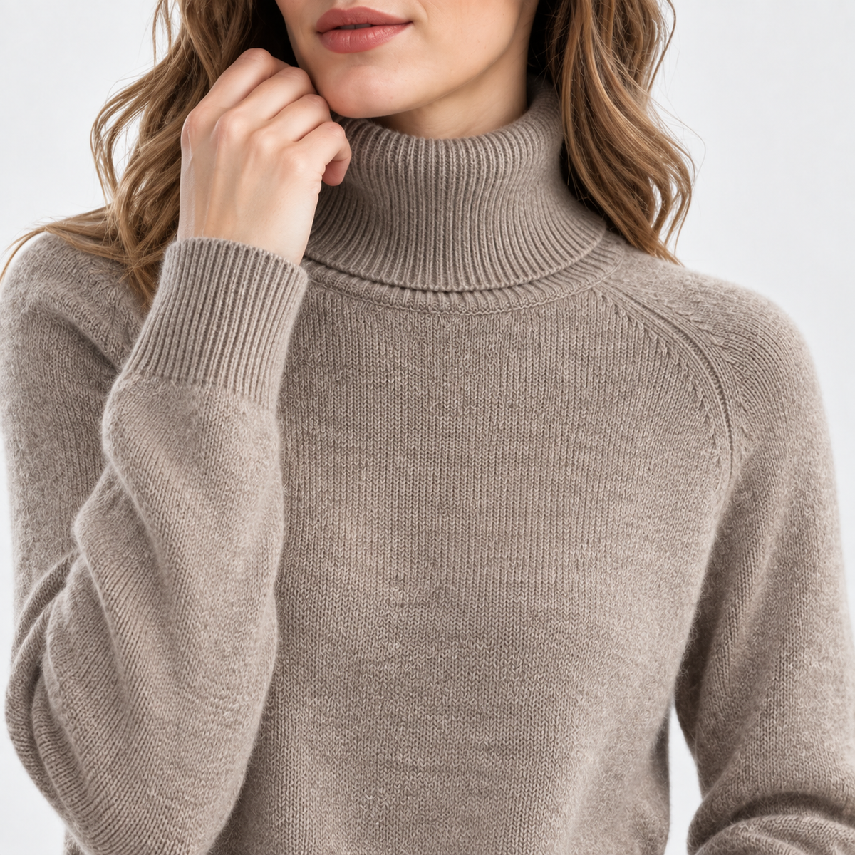 LindLeigh | Women's Turtleneck Sweater Soft Stretch Knit Long Sleeve