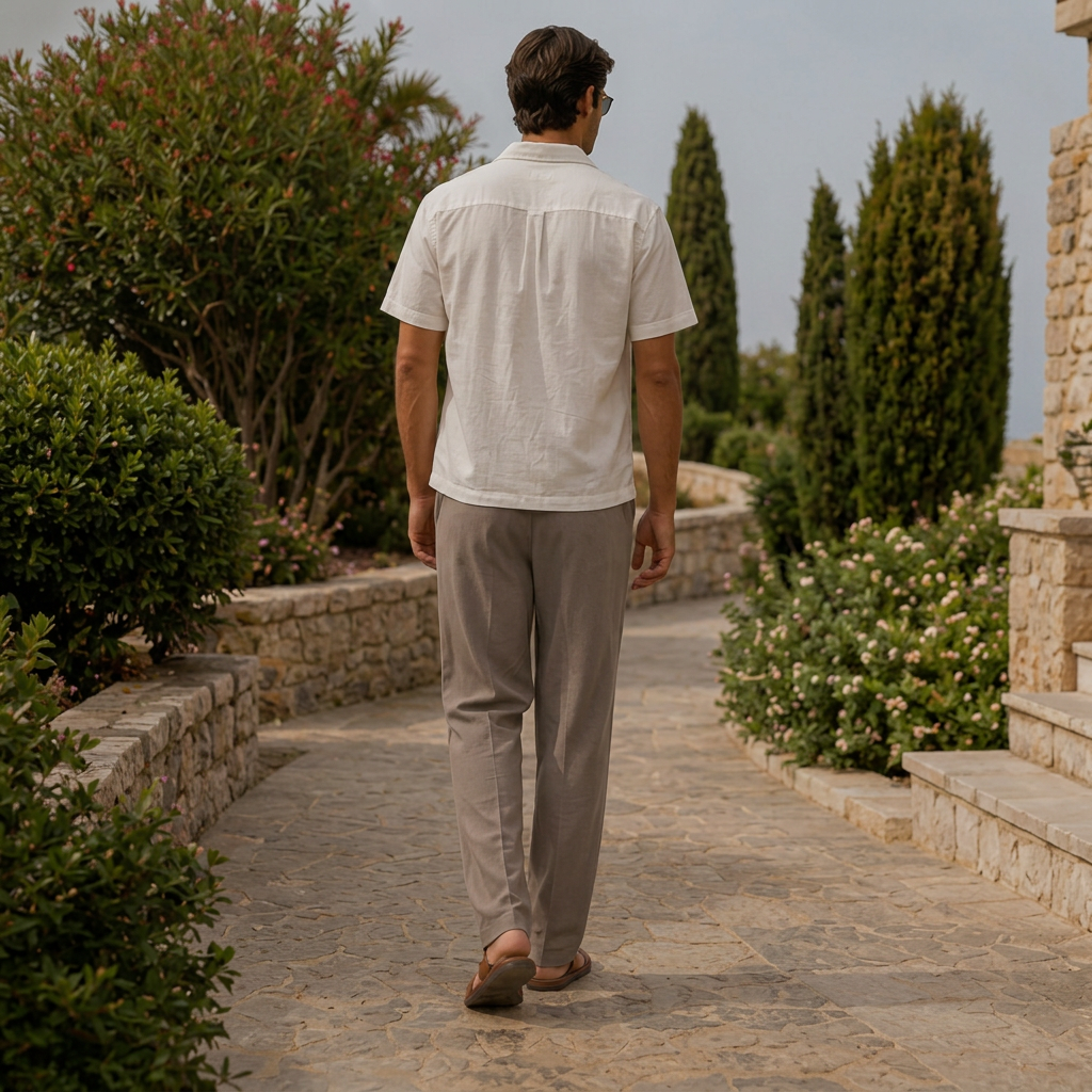 LindLeigh | Men's Breathable Linen Blend Pants Relaxed Fit Casual Trousers