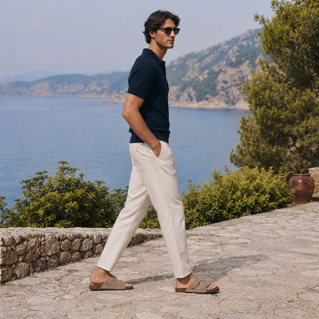 LindLeigh | Men's Adjustable Buckle Comfort Slide Sandals
