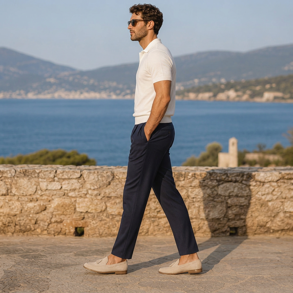 LindLeigh | Men's Suede Tassel Loafers Slip On Dress Shoes