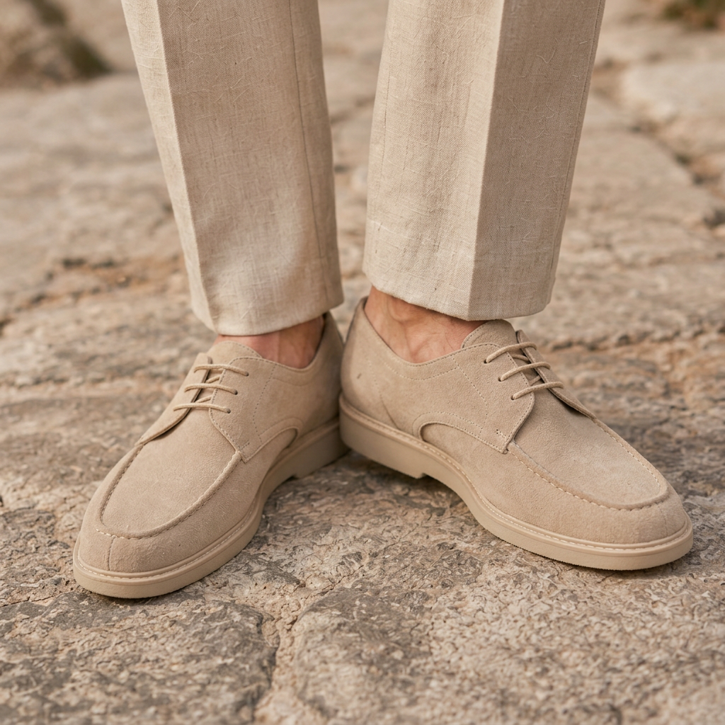 LindLeigh | Men's Premium Suede Lace Up Derby Shoes