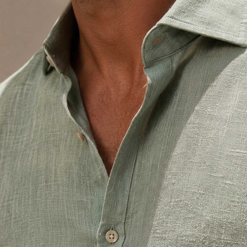 LindLeigh | Men's Linen Button Down Shirt Lightweight Long Sleeve
