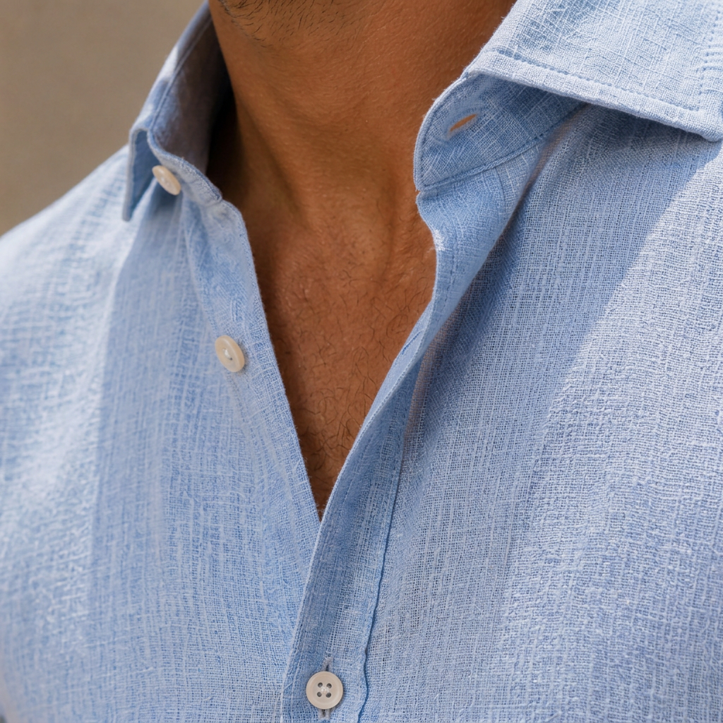 LindLeigh | Men's Linen Button Down Shirt Lightweight Long Sleeve