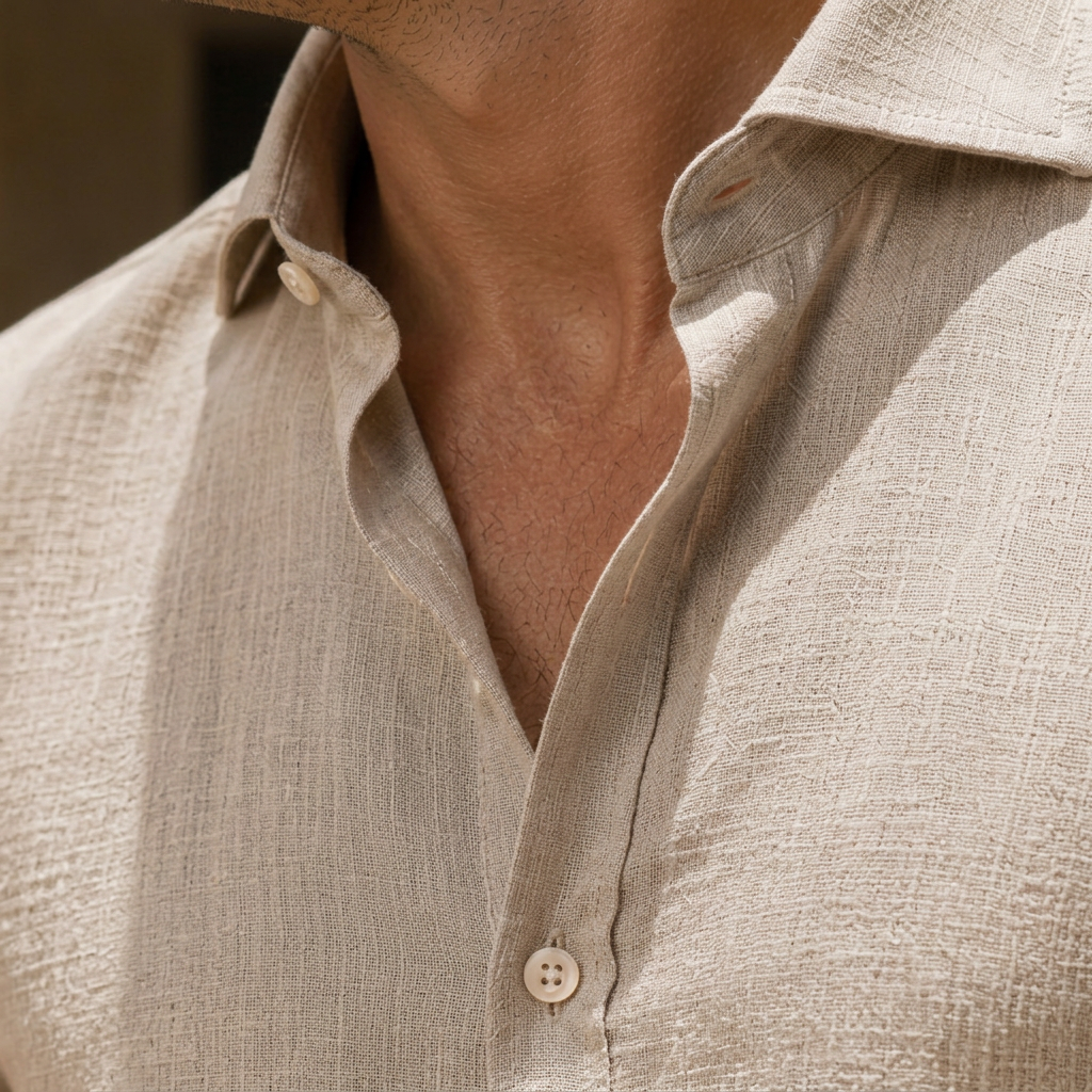 LindLeigh | Men's Linen Button Down Shirt Lightweight Long Sleeve