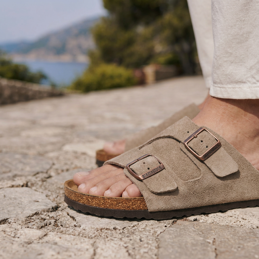 LindLeigh | Men's Adjustable Buckle Comfort Slide Sandals