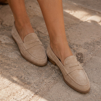 LindLeigh | Women's Flat Suede Loafers – Comfortable Classic Casual Shoes