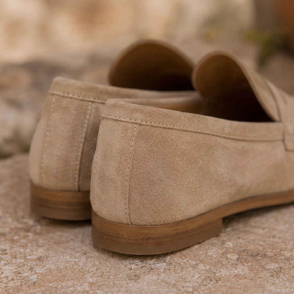 LindLeigh | Women's Flat Suede Loafers – Comfortable Classic Casual Shoes