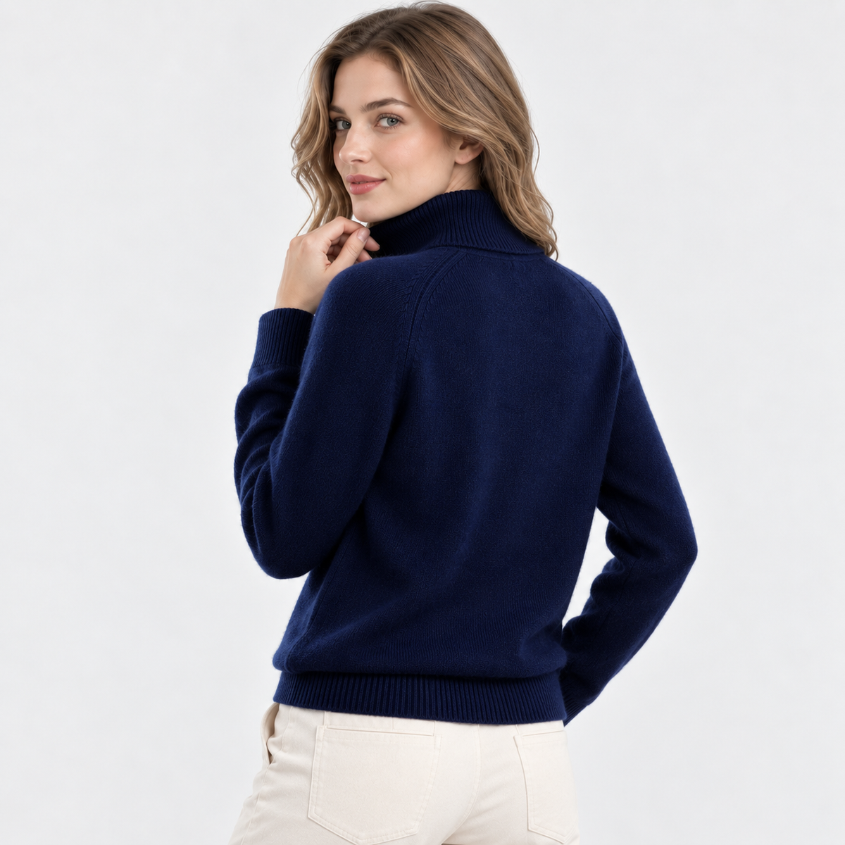 LindLeigh | Women's Turtleneck Sweater Soft Stretch Knit Long Sleeve