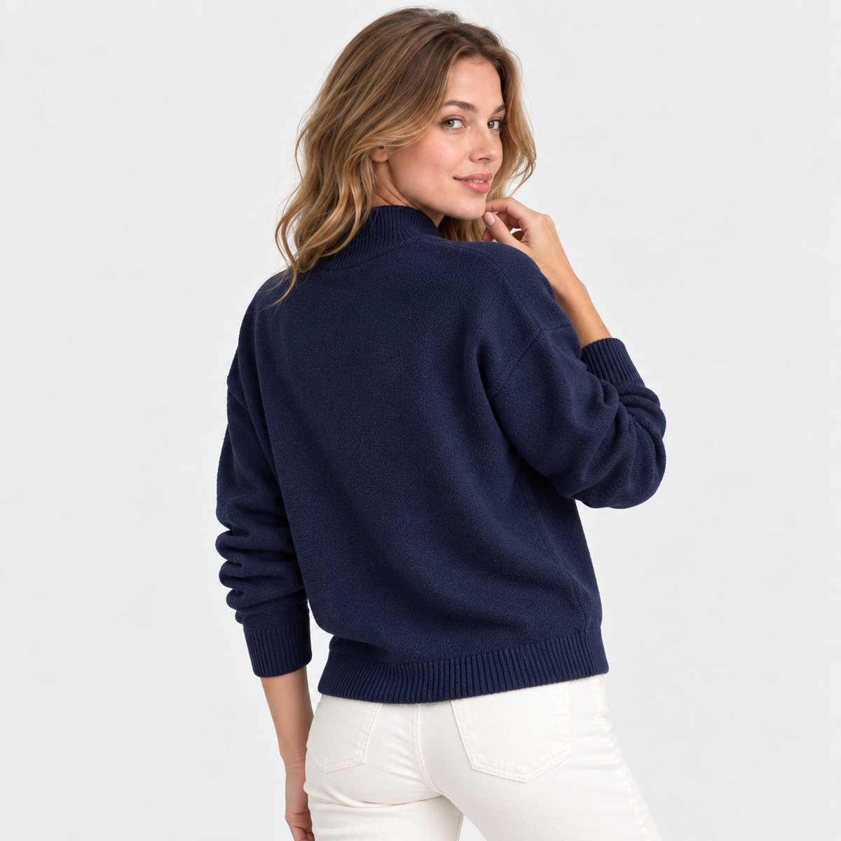 LindLeigh | Women's Mock Neck Sweater Long Sleeve Knit Pullover