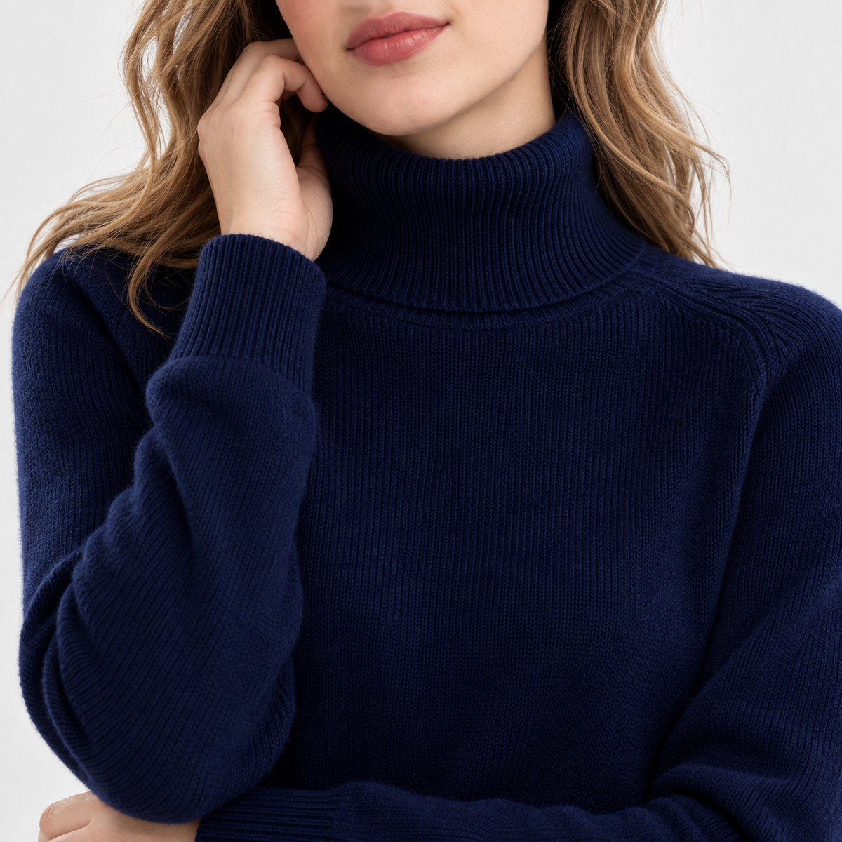 LindLeigh | Women's Turtleneck Sweater Soft Stretch Knit Long Sleeve