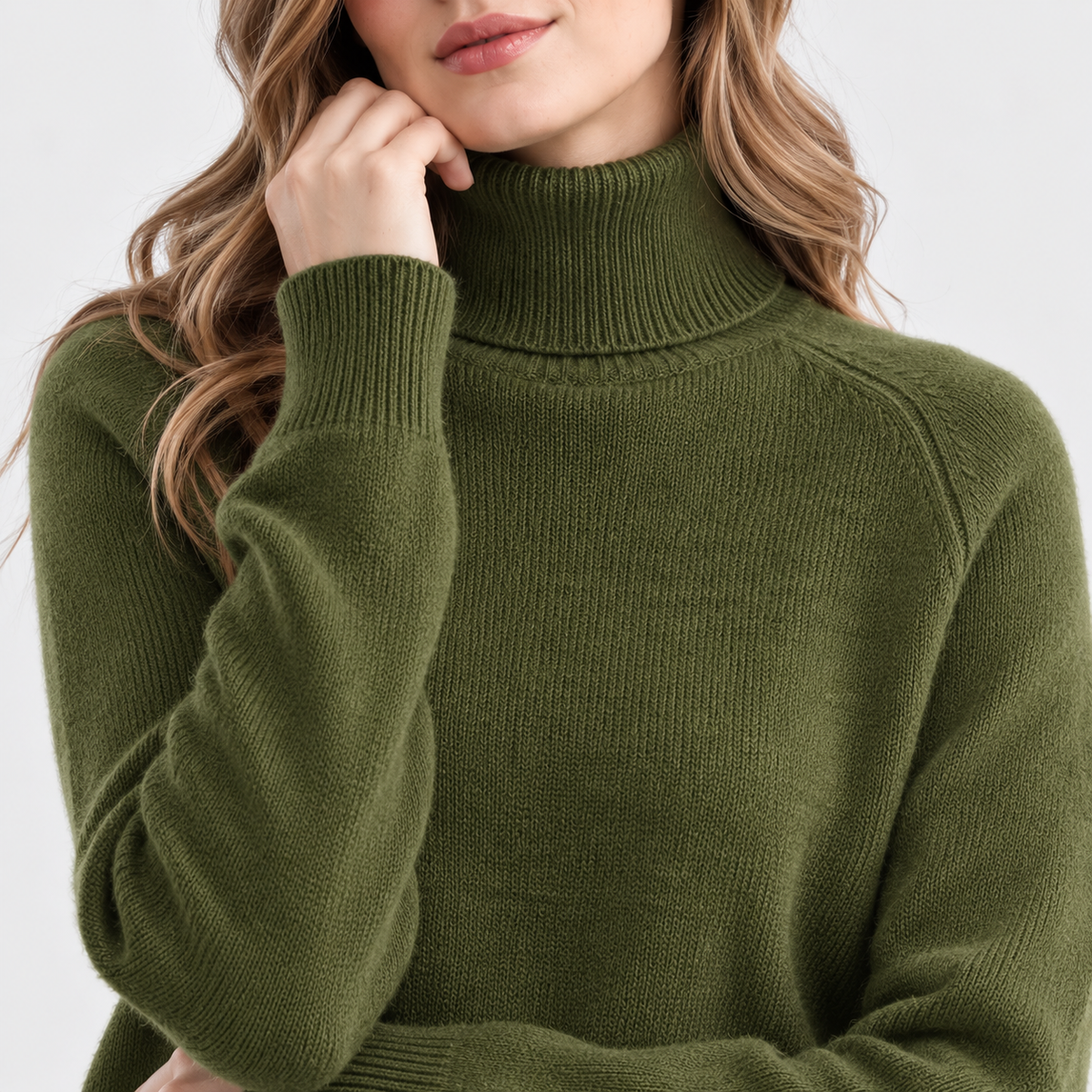 LindLeigh | Women's Turtleneck Sweater Soft Stretch Knit Long Sleeve