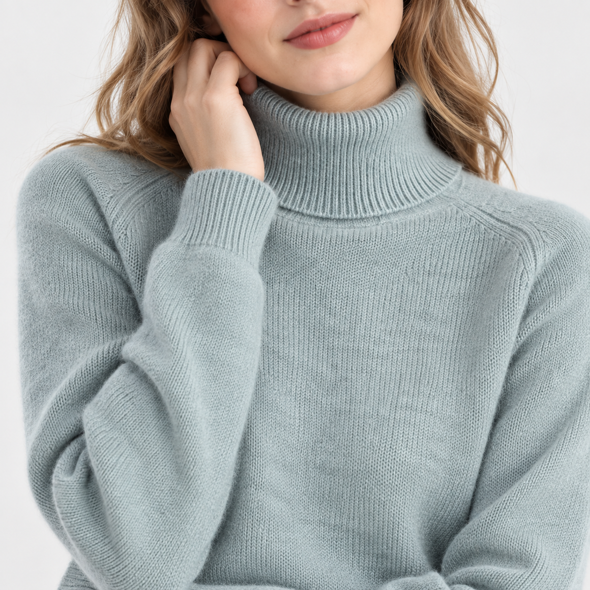 LindLeigh | Women's Turtleneck Sweater Soft Stretch Knit Long Sleeve