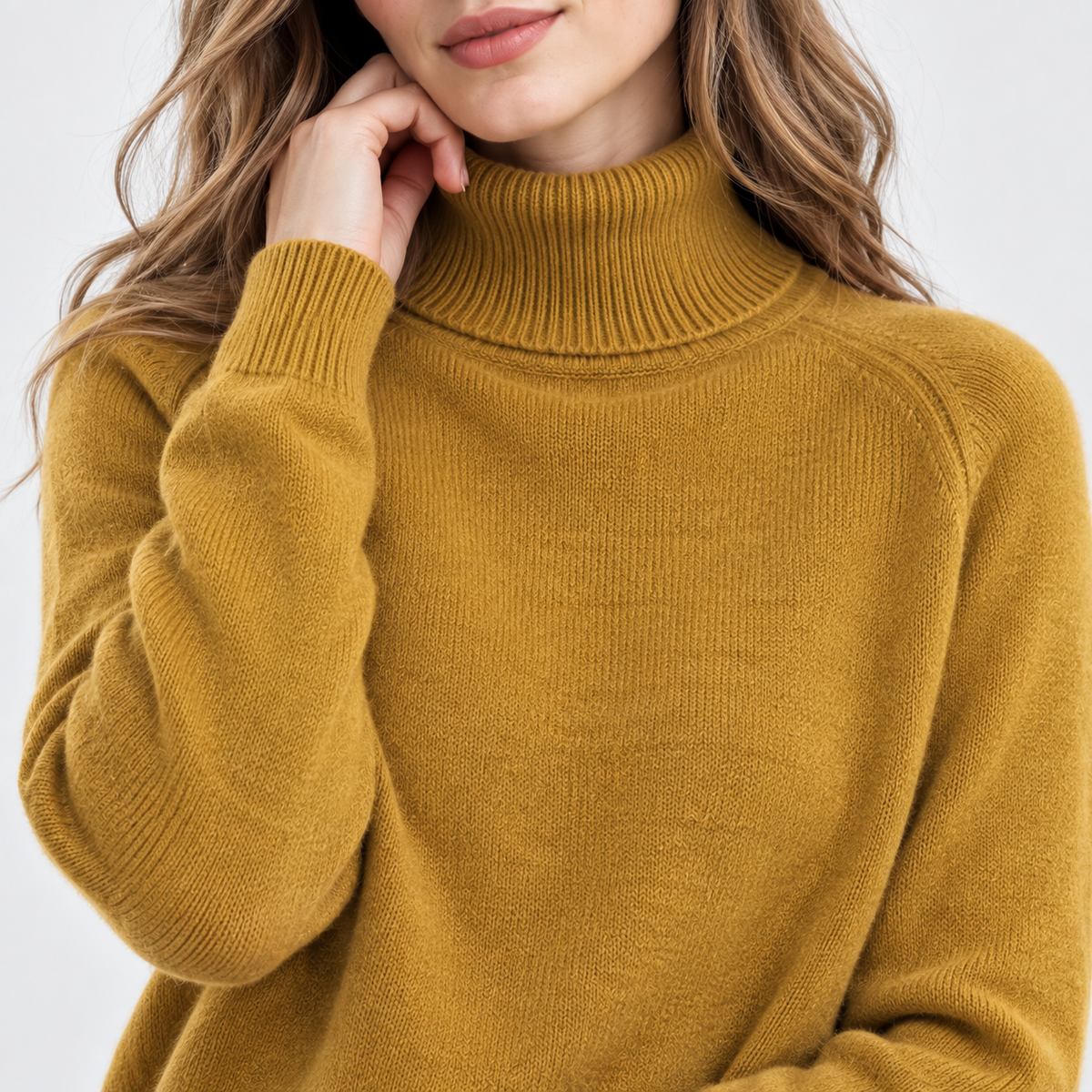 LindLeigh | Women's Turtleneck Sweater Soft Stretch Knit Long Sleeve